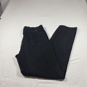 Rustler Jeans Bootcut Western Casual  Men Classic Black Cotton Pants 36-34